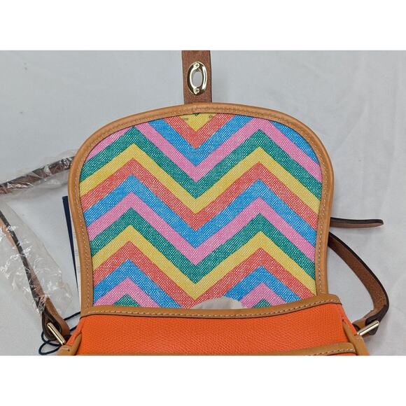 Dooney & Bourke Orange Orange Pebble Grain Cross‎ Body Field Bag New NWT - Picture 9 of 13